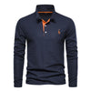 AIOPESON Deer Embroidery Long Sleeve Polo Shirt ATHLEXES