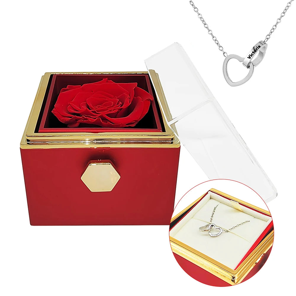 Eternal Rose Heart Necklace Gift Box Set ATHLEXES