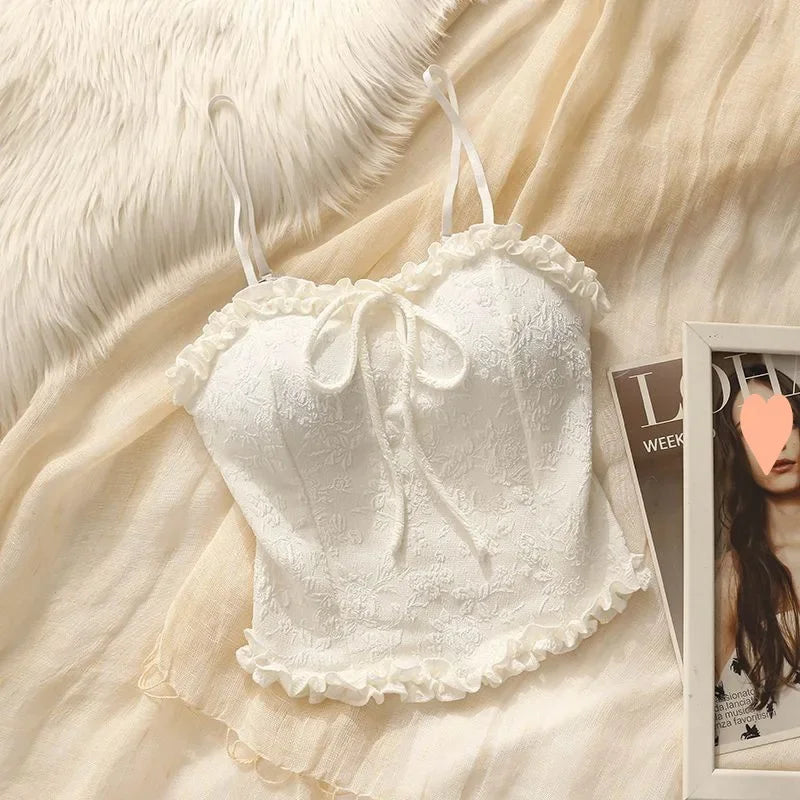 Floral Lace Back Camisole for Summer Elegance ATHLEXES