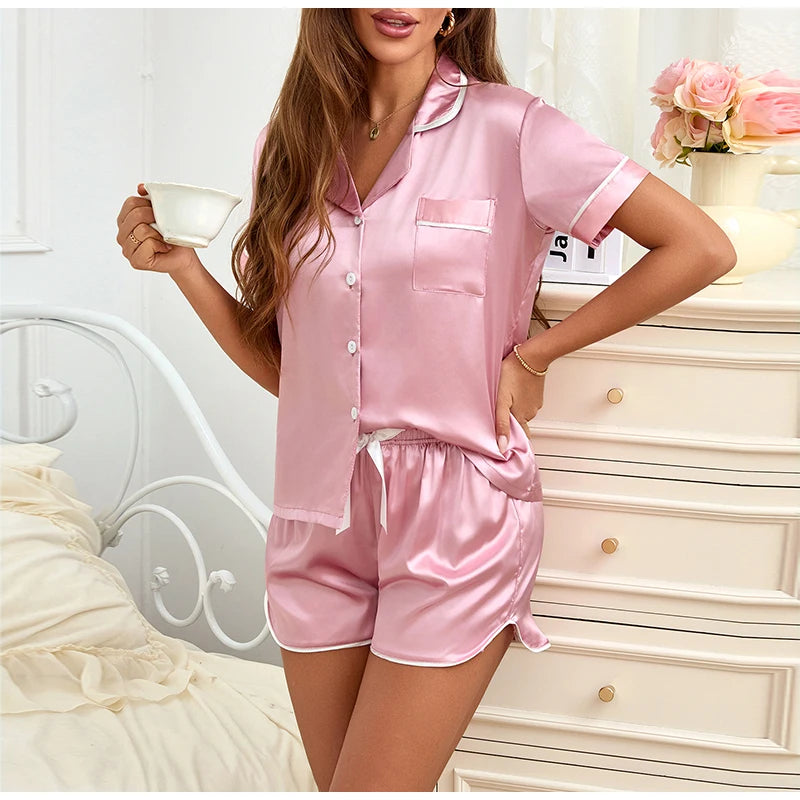 SilkDream Women's Satin Pajama Set ATHLEXES