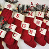 Festive Knitted Christmas Letter Stockings 2024 ATHLEXES