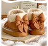BowWarm Plush Ankle Boots for Cozy Winter Elegance ATHLEXES