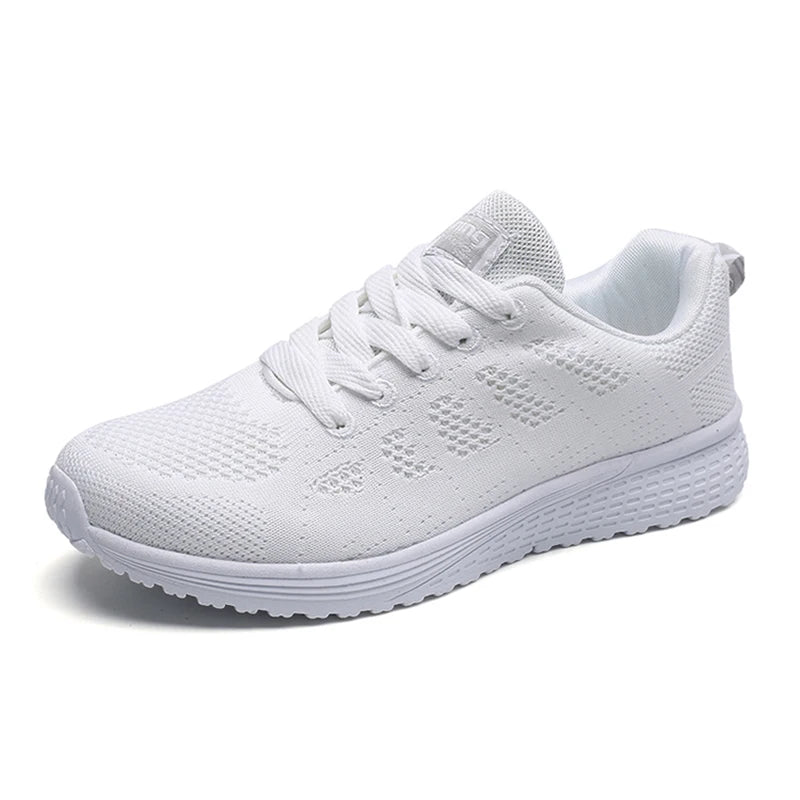BreatheEasy Women's White Athletic Sneakers for Sport and Casual Wear ATHLEXES