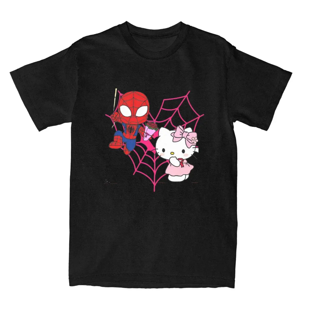 Hello Kitty x Spiderman Vintage Cotton Couple T-Shirt ATHLEXES