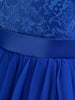 Royal Blue Floral Princess Dress for Girls ATHLEXES