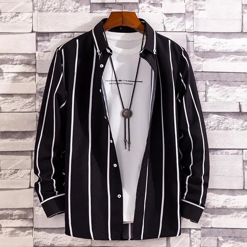 StripeLine Long Sleeve Slim Shirt ATHLEXES