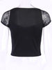 Gothic Lace Bodycon Top for Women Streetwear Chic ATHLEXES