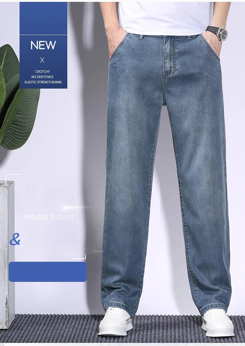 BreezeFit Menâ??s Lightweight Denim Straight Pants ATHLEXES