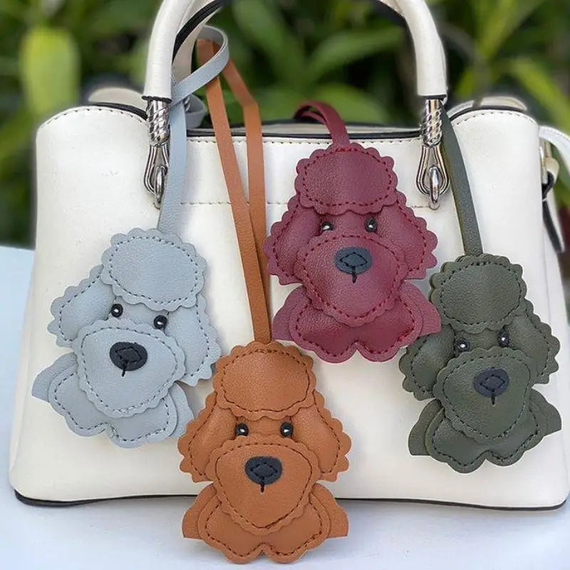 Cute Puppy PU Leather Key Ring Pendant ATHLEXES