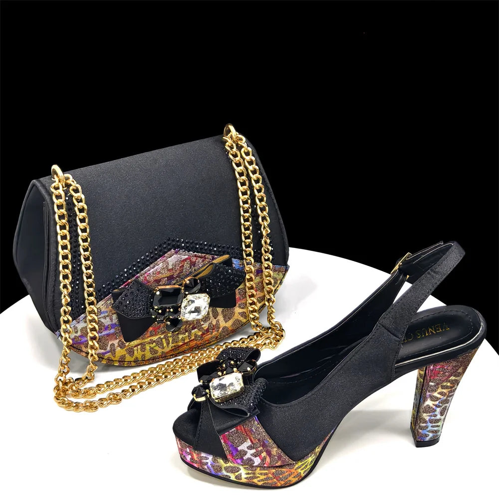 Royal Blue Elegance: Venus Chan Heel & Bag Set ATHLEXES