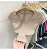 Cotton U-Neck Slimming Summer Tee for Women ATHLEXES