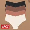 4PC Women Seamless Briefs Sexy V-Waist Underwear Set ATHLEXES