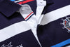 TACE&SHARK Premium Striped Long Sleeve Polo Shirt ATHLEXES