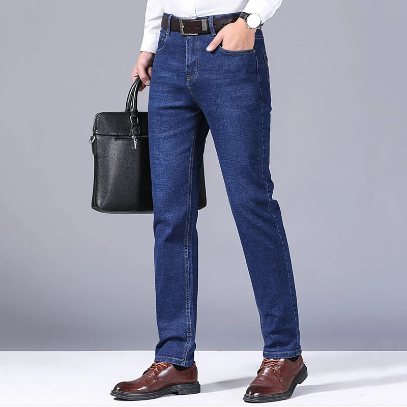 2024 Elite Stretch Loose Fit Denim Trousers for Men ATHLEXES