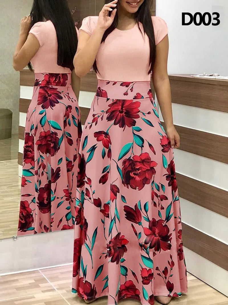 Boho Bliss Floral Maxi Dress for Summer ATHLEXES