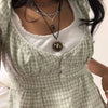 Maemukilabe Retro Kawaii Milkmaid Summer Crop Tee ATHLEXES