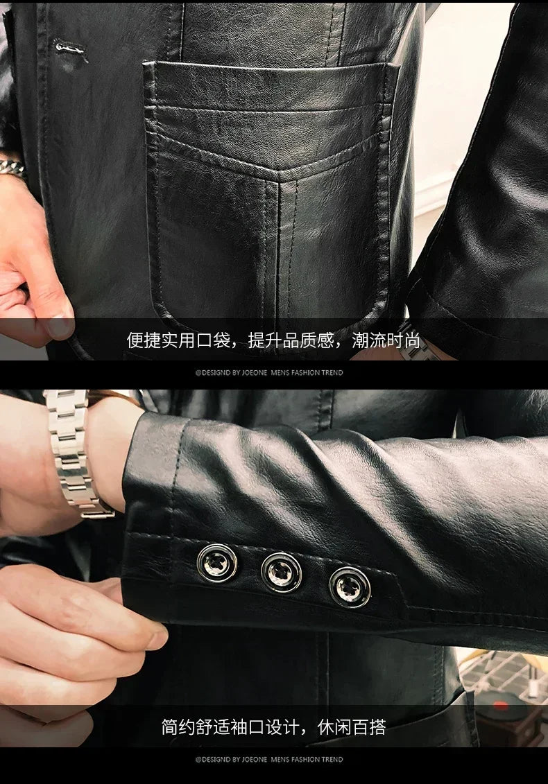 BACKONMUST PU Leather Jacket ATHLEXES