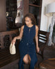 Elegant Knit Ribbed Maxi Dress with Pockets ATHLEXES
