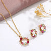 Elegant Gold Circle Jewelry Set ATHLEXES