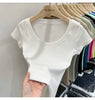 Cotton U-Neck Slimming Summer Tee for Women ATHLEXES