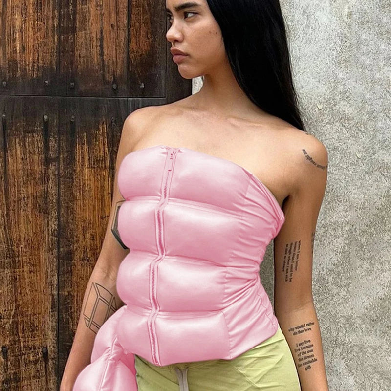 Goddess Glam Metallic Corset Top ATHLEXES