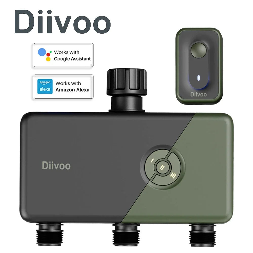 Diivoo Smart WiFi Garden Irrigation Timer with Alexa ATHLEXES