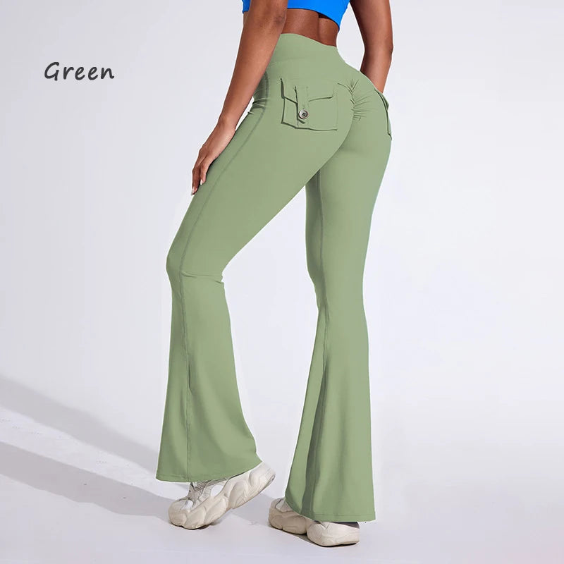 JoyFit High Waisted Bell Bottom Yoga Pants ATHLEXES