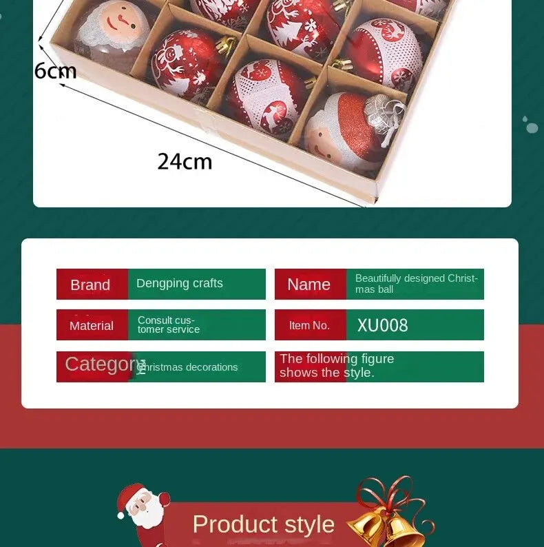 Festive 16pcs Christmas Ball Ornament Set ATHLEXES