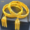 XUHUANG Dubai Gold Bangles with Tassel Pendant ATHLEXES