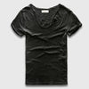 VogueFit Solid Cotton V-Neck Slim Fit T-Shirt for Men ATHLEXES
