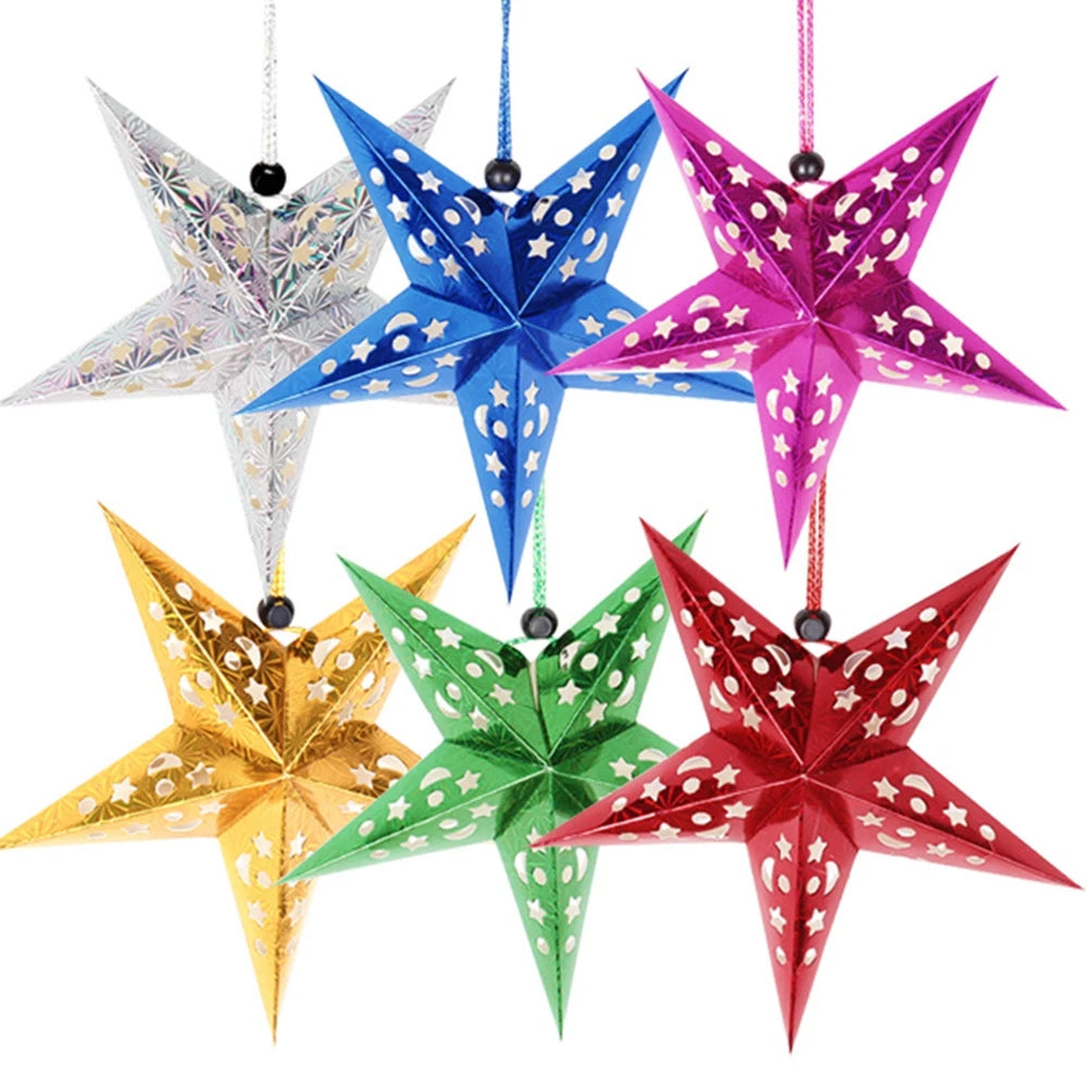 Elegant 3D Paper Star Holiday Ceiling Decor ATHLEXES