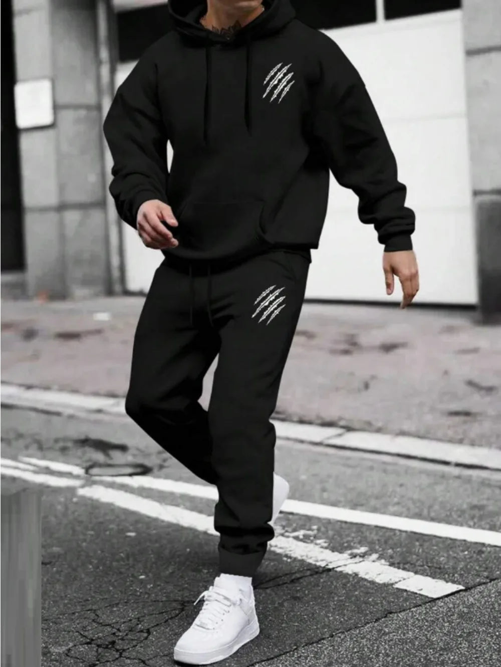 Animal Claw Print Hoodie and Pants Sports Suit ATHLEXES