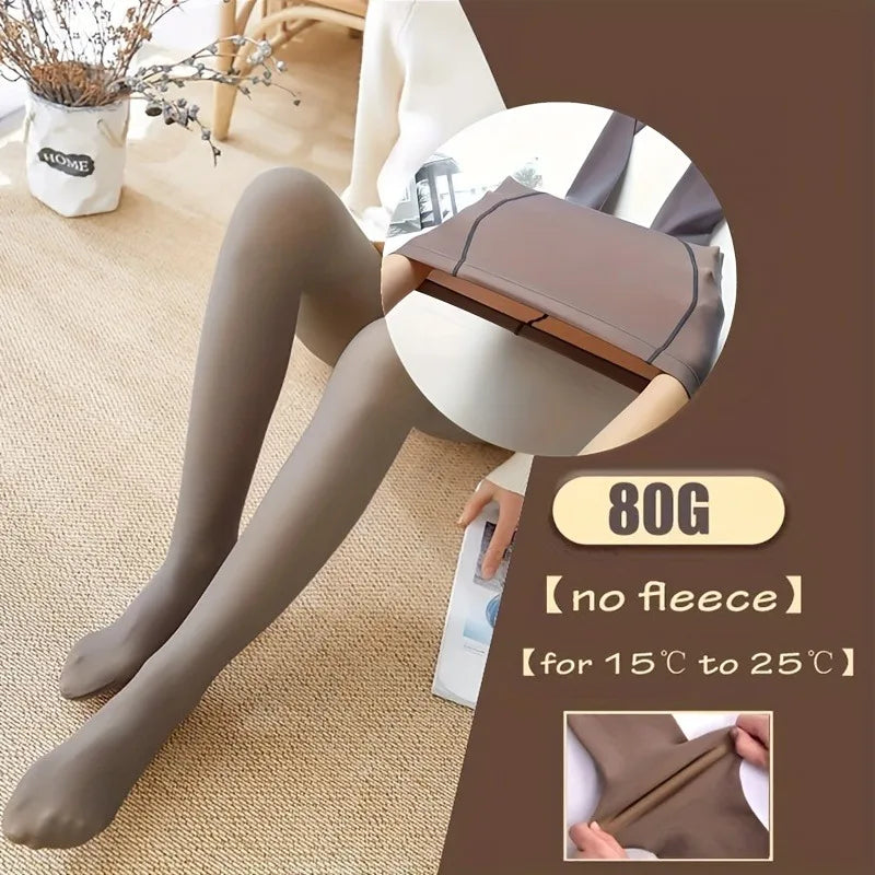 Winter Elegance Plus Size Translucent High Waist Tights ATHLEXES