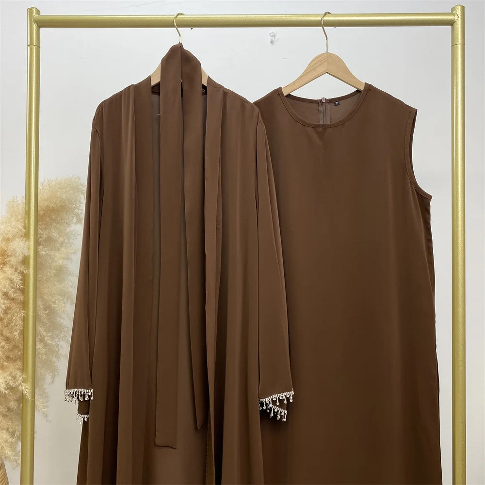 New Fashion Muslim Women Two-Piece Dress Set ATHLEXES