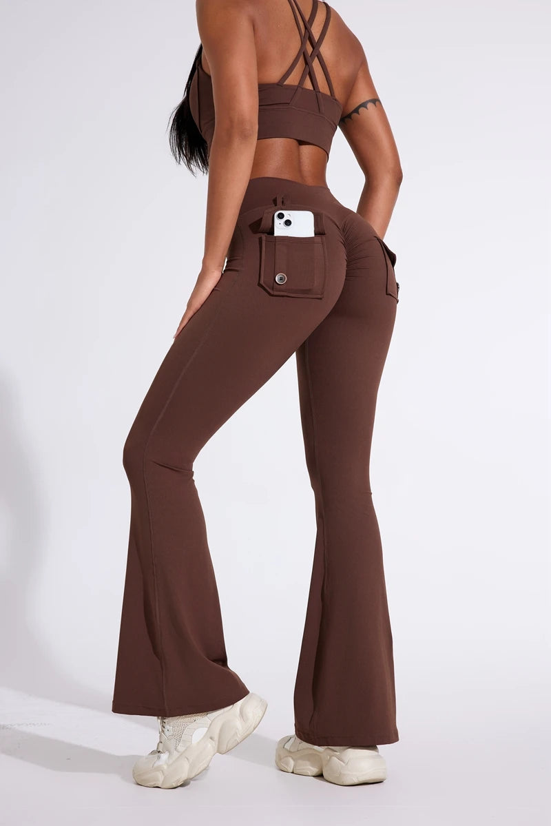 JoyFit High Waisted Bell Bottom Yoga Pants ATHLEXES
