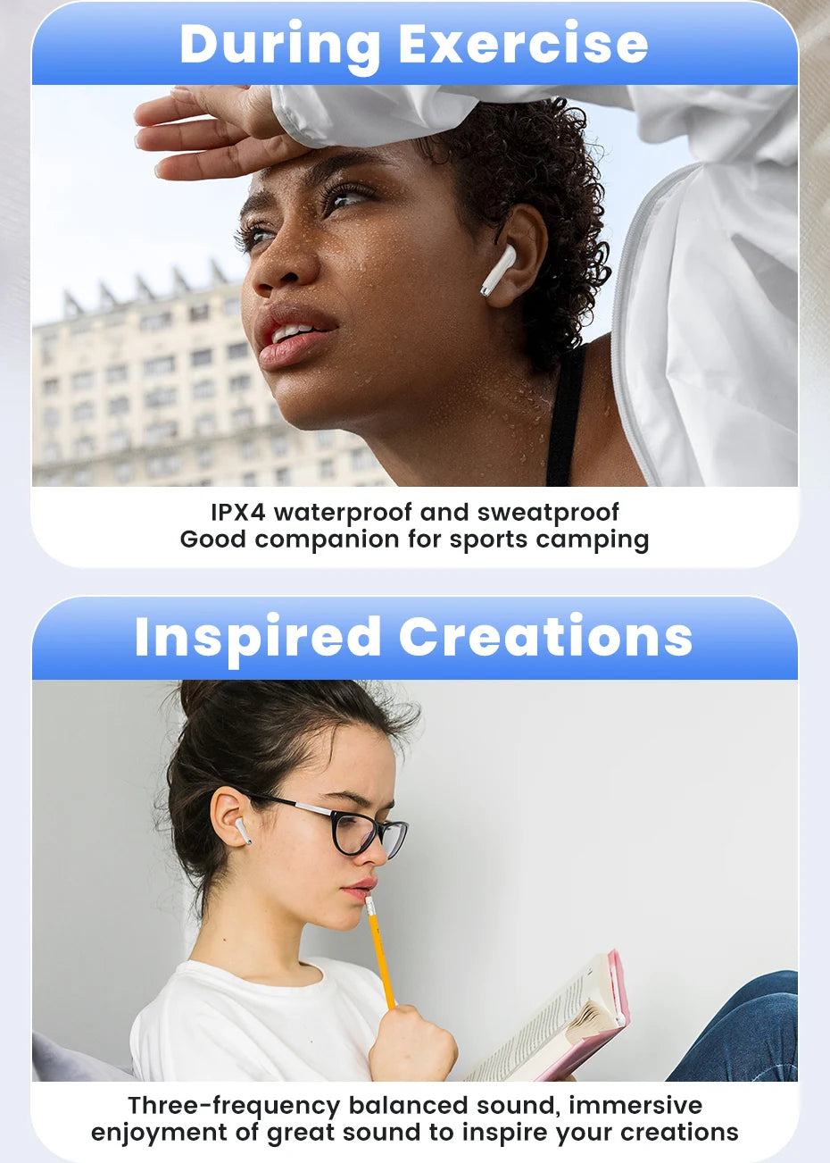 Toocki TWS Bluetooth 5.3 Waterproof Earbuds ATHLEXES