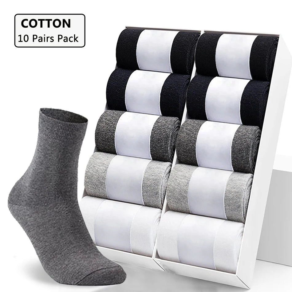 Elite Comfort Cotton Socks for Men - 10 Pairs ATHLEXES