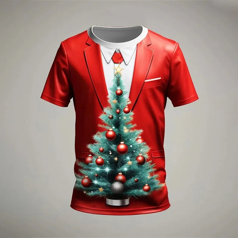 Fashion 3D Merry Christmas Print T-Shirt ATHLEXES