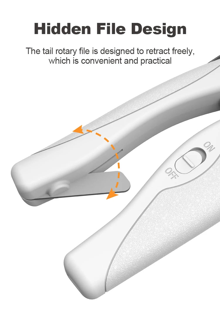 Pet Nail Clipper with LED Light Dog Cat Claw Blood Line Scissors Multifunction Nail Trimmer Pet Cleaning Grooming Supplies ATHLEXES