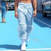 2024 Men's Mesh Transparent Drawstring Joggers Fashion Trousers ATHLEXES