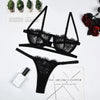 Sexy Lingerie Woman Lace Transparent Underwear Bra Set ATHLEXES