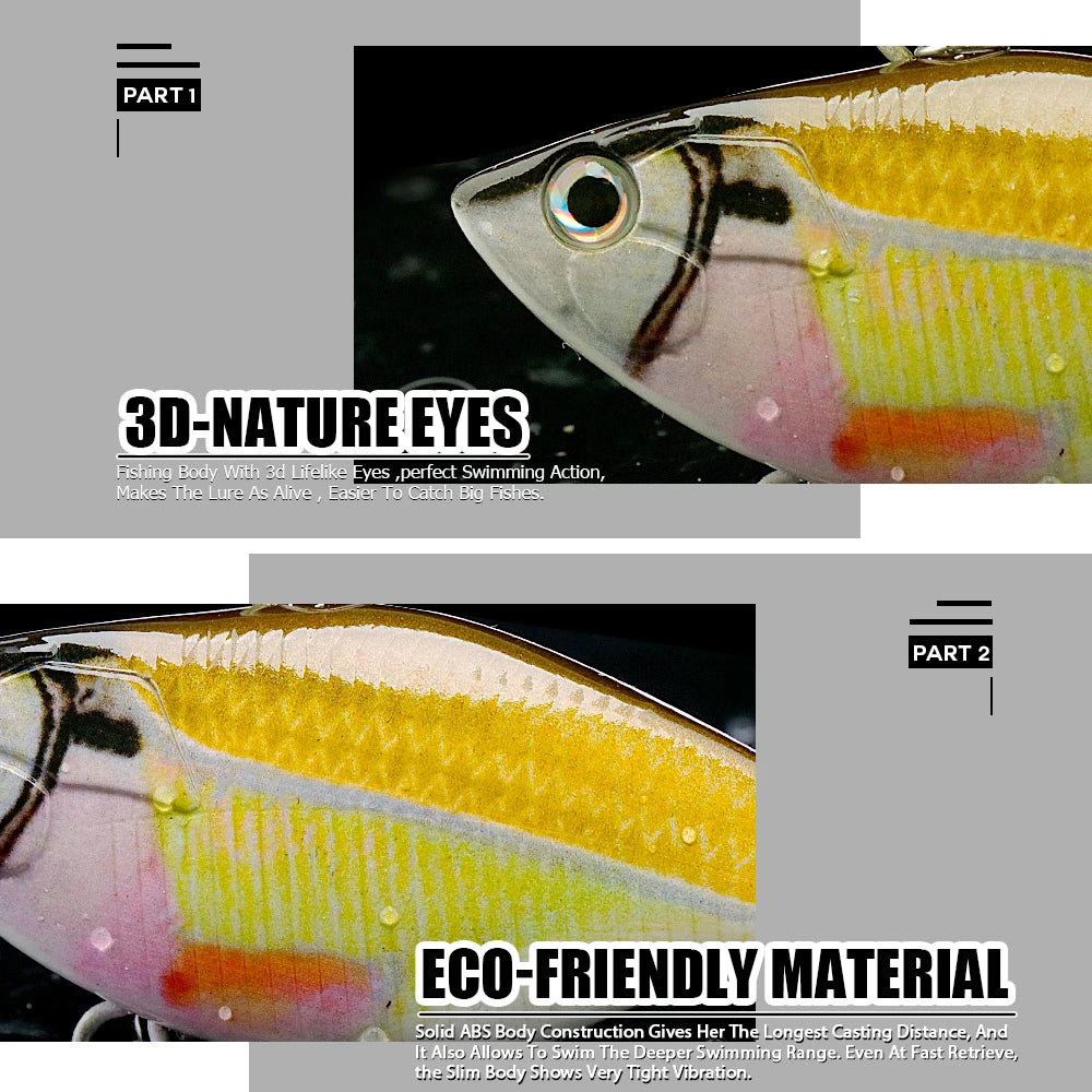 Agoie VIB Slow Sinking Bass Fishing Lure 7cm 18g ATHLEXES