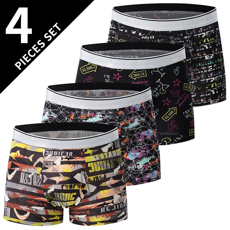 Comfort Fit Solid Color Boxer Trunks 4 Pack ATHLEXES