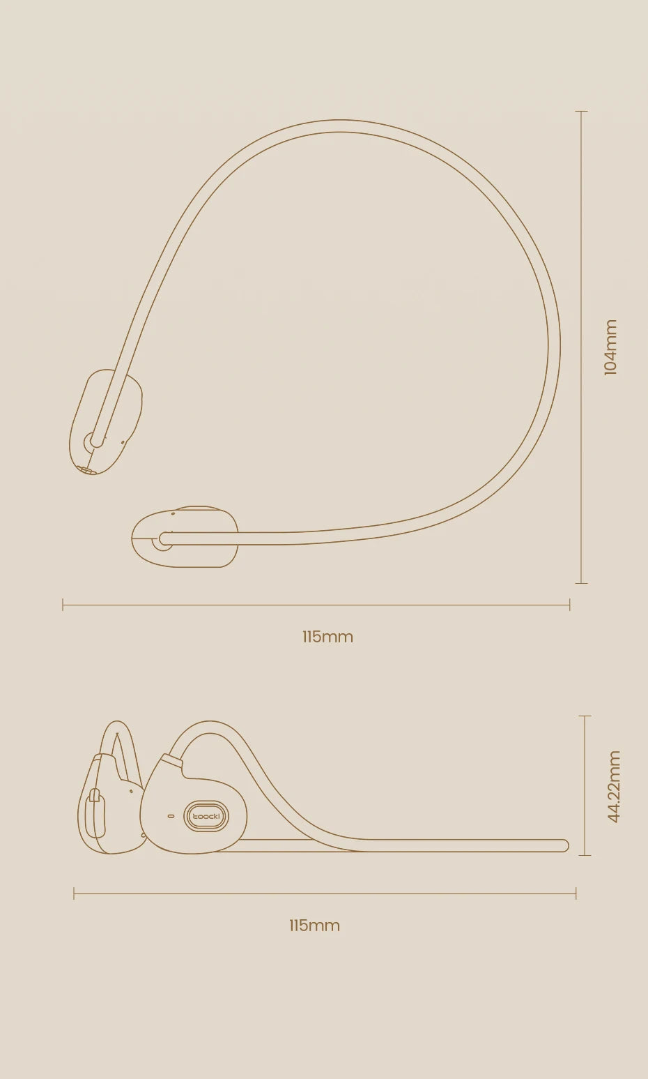 Toocki Sport Air Conduction Bluetooth Earphones ATHLEXES