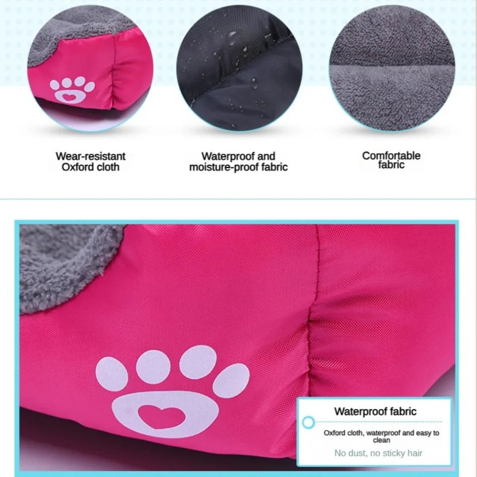 Plush Haven Waterproof Pet Bed for Cats and Dogs ATHLEXES