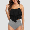 Vintage Ruffle Ruched High Rise Bikini Set ATHLEXES