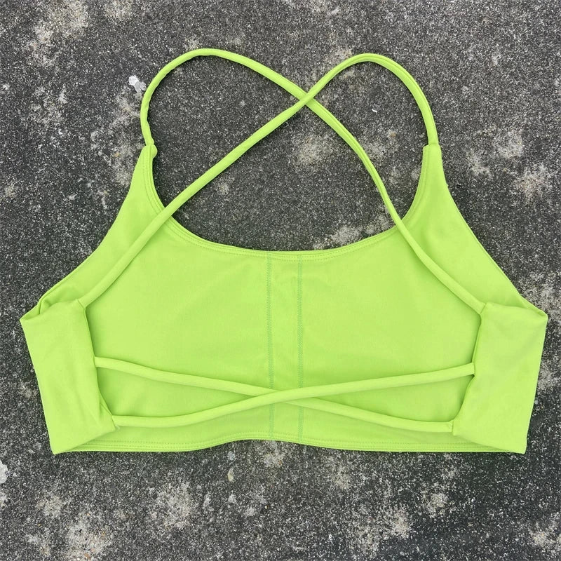 ChicFit Women's Yoga Sports Bra with Cross Back Design ATHLEXES