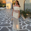 Chic Off-Shoulder Mesh Maxi Dress for Women ATHLEXES