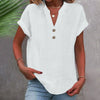 Breezy V Neck Cotton Linen Shirt for Women ATHLEXES