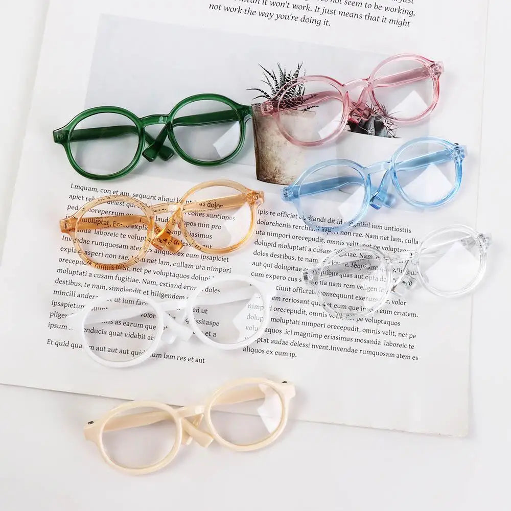 CandyColor Mini Doll Glasses - Transparent Chic Accessory ATHLEXES